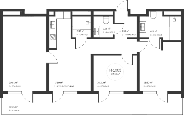 4-комн., 80.23 м²
