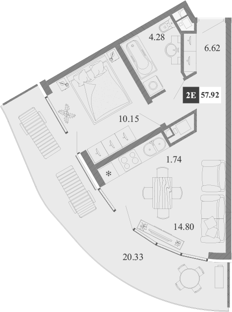 2-комн., 37.59 м²