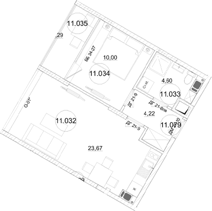 2-комн., 42.63 м²