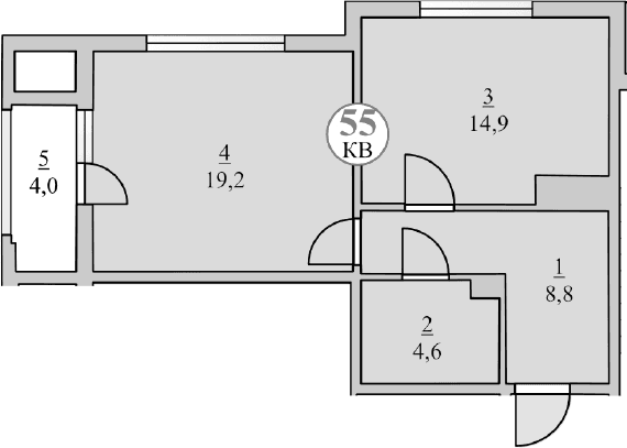 1-комн., 47.5 м²