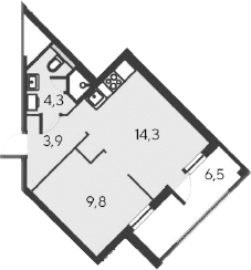 2-комн., 32.3 м²