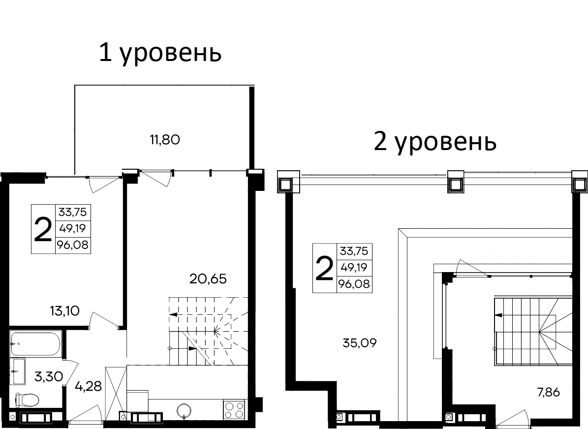 2-комн., 84.28 м²