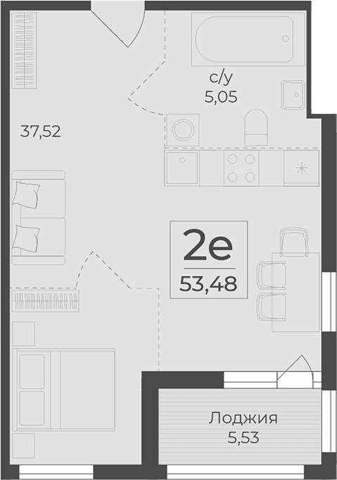 Своб. план., 51 м²