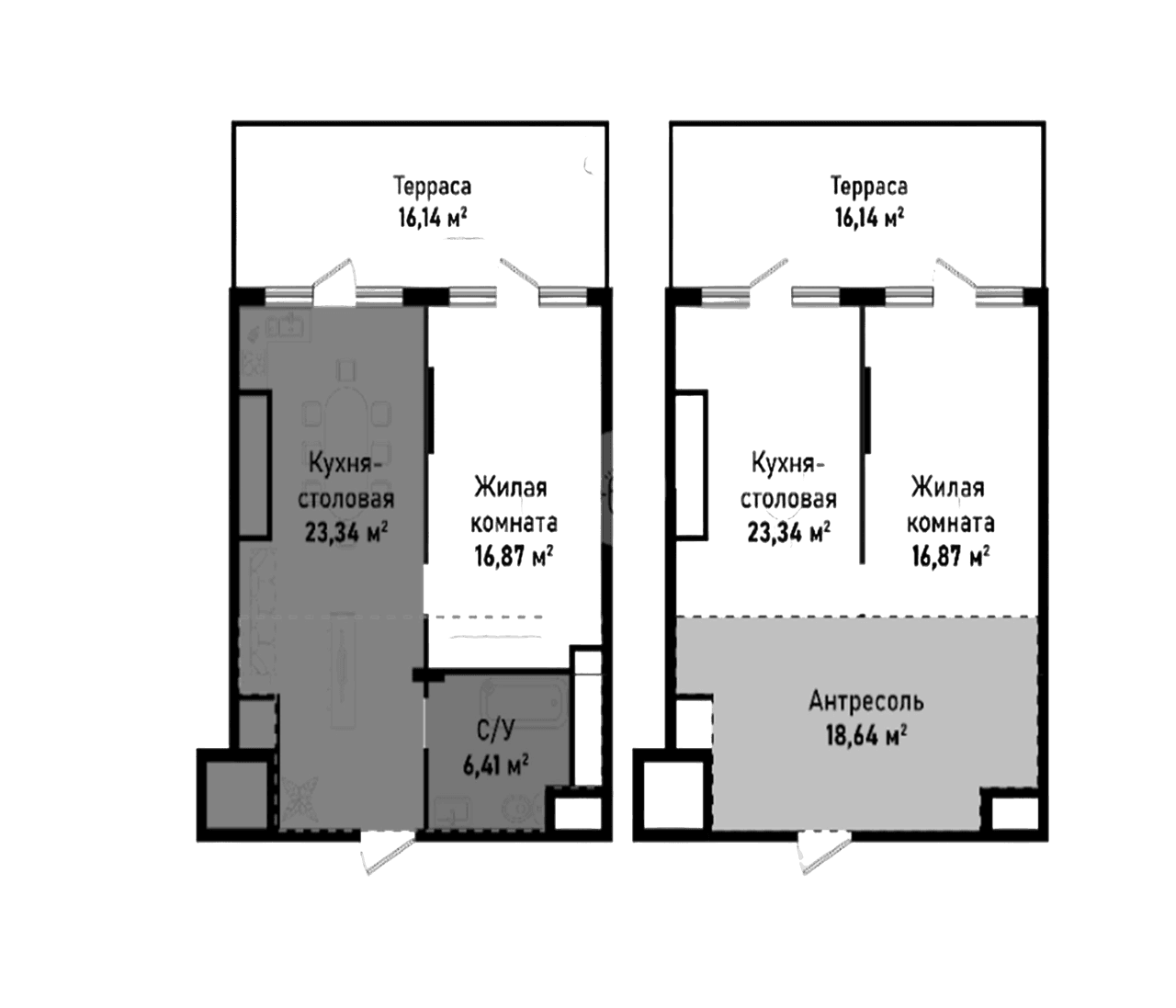 2-комн., 65.26 м²