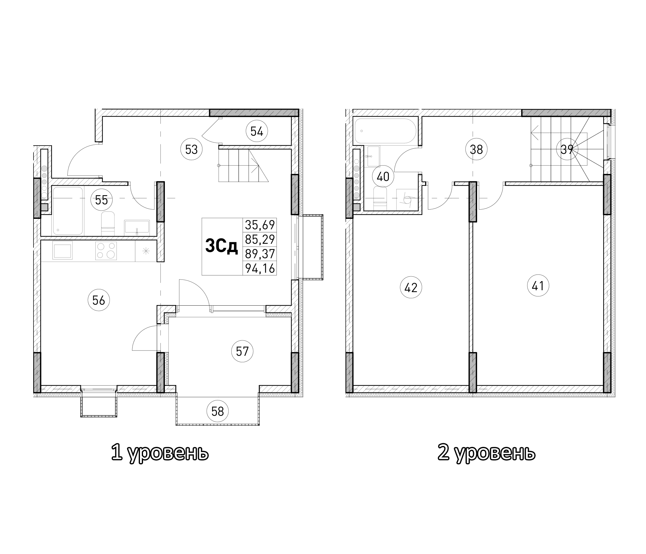 2-комн., 85.29 м²