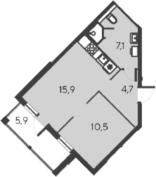 2-комн., 38.2 м²