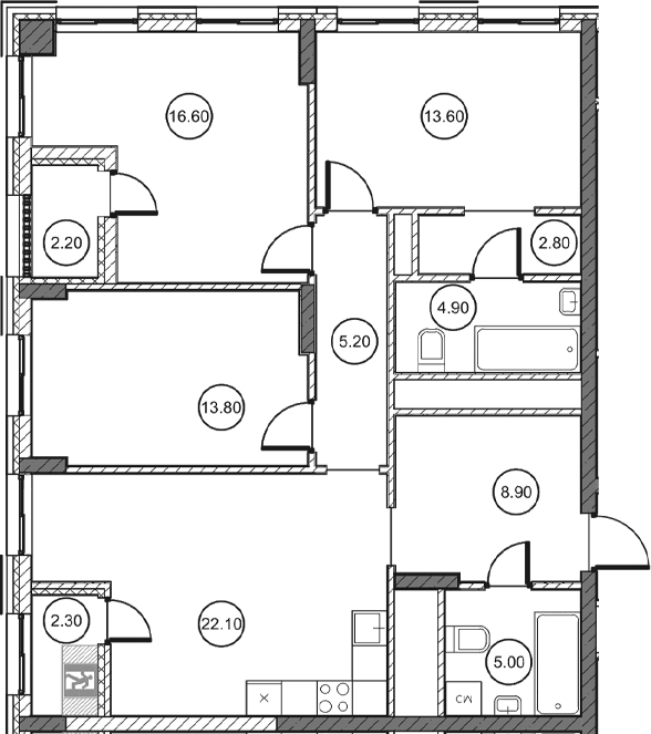 3-комн., 92.85 м²