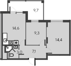 3-комн., 48.4 м²