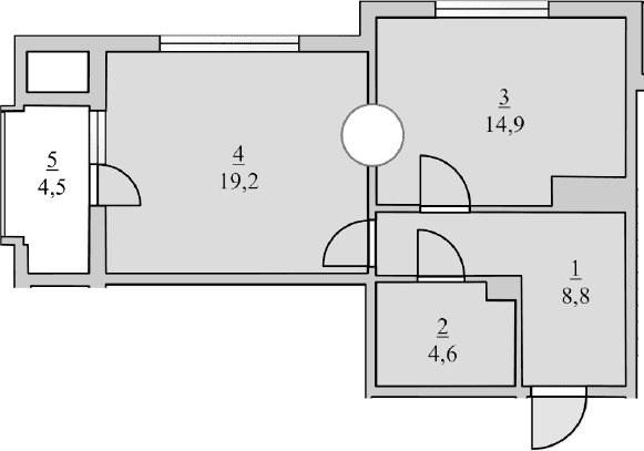 1-комн., 47.5 м²