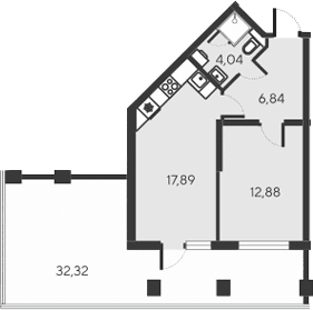 2-комн., 41.65 м²