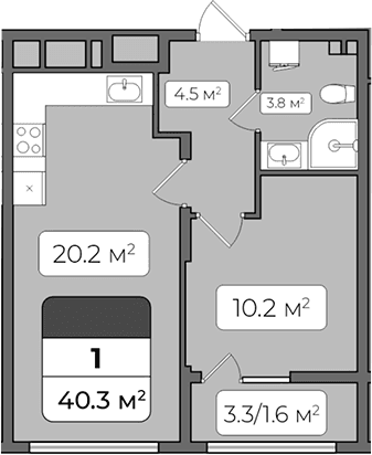 1-к. квартиры