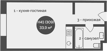 Своб. план., 33.9 м²