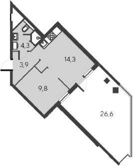 2-комн., 32.3 м²