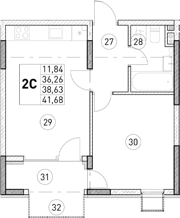 1-к. квартиры