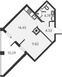 2-комн., 33.38 м²