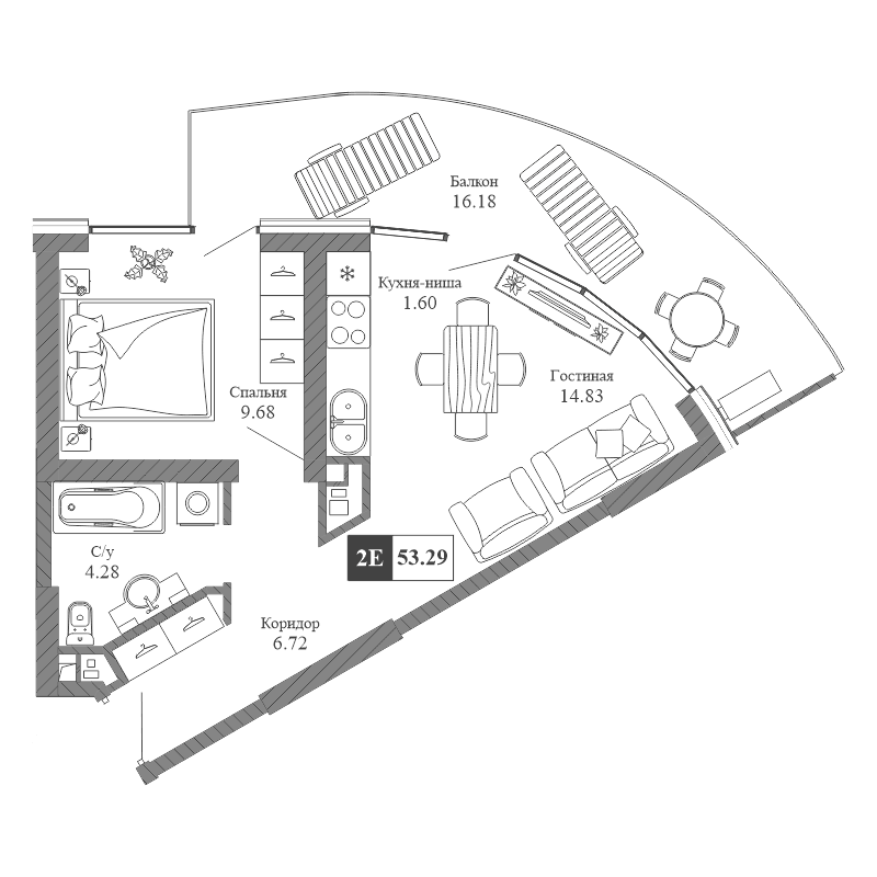 2-комн., 37.11 м²