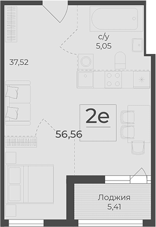 Своб. план., 51.15 м²