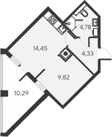2-комн., 33.38 м²