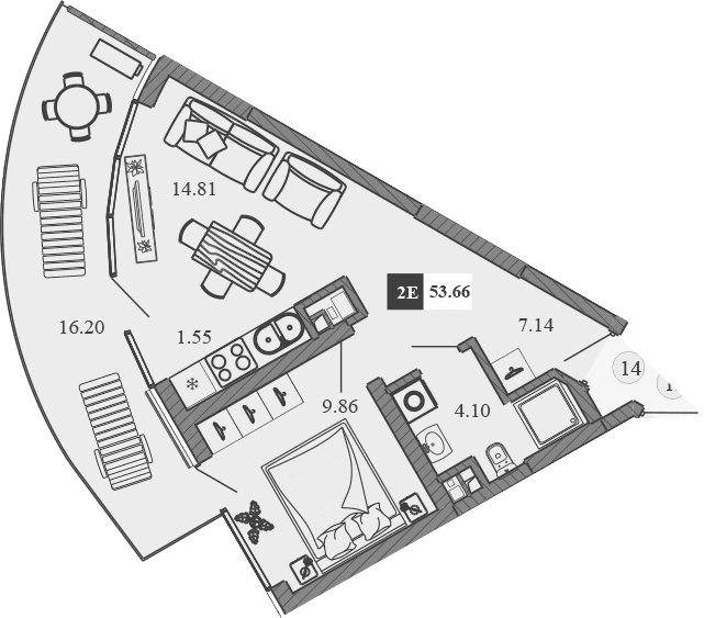 2-комн., 37.46 м²