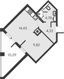 2-комн., 33.38 м²