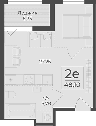 Своб. план., 42.75 м²