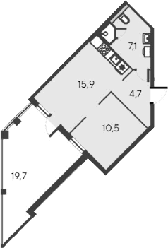 2-комн., 38.2 м²