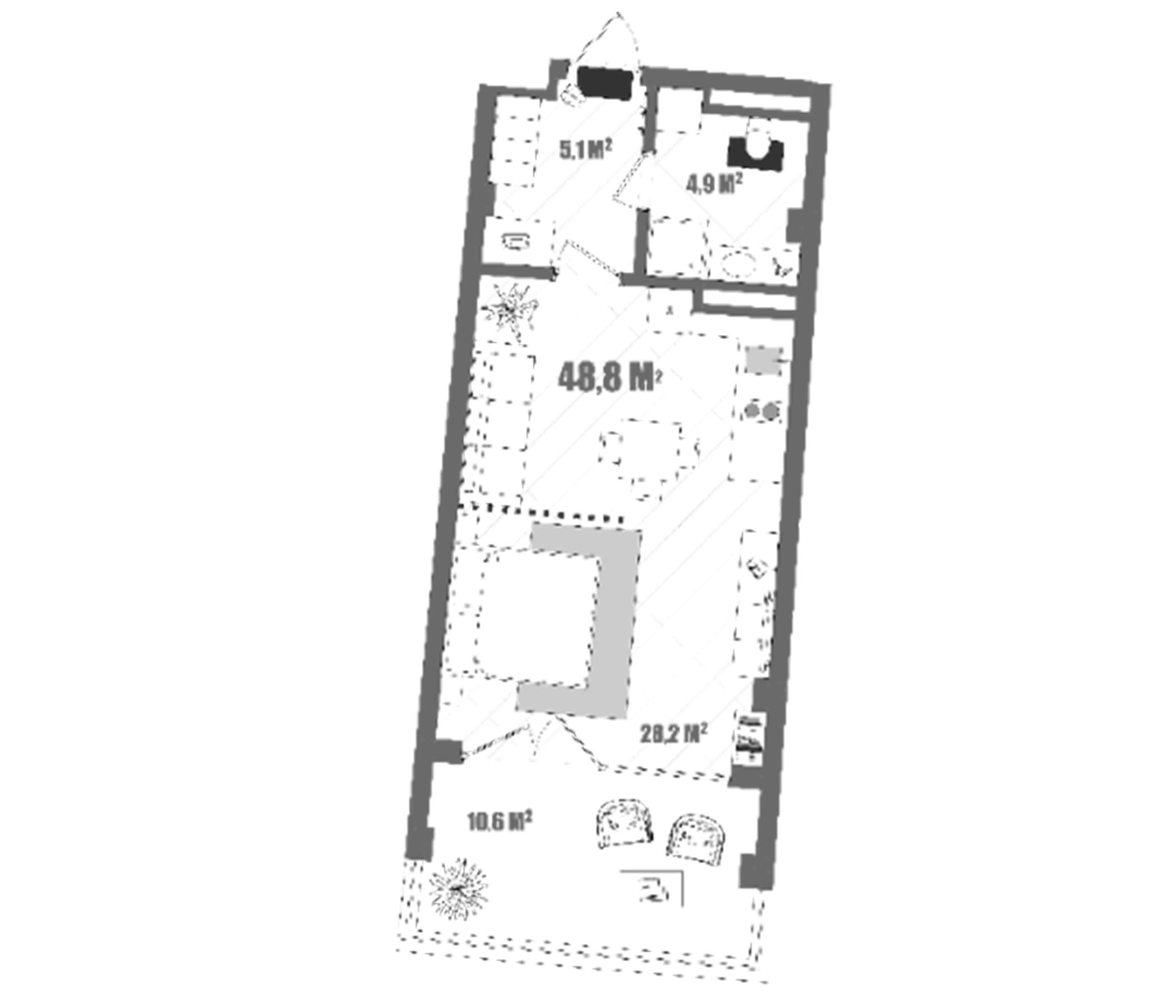 Студия, 38.2 м²