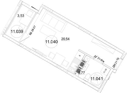Студия, 24.31 м²