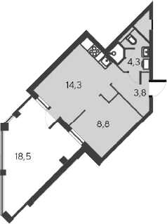 2-комн., 31.2 м²