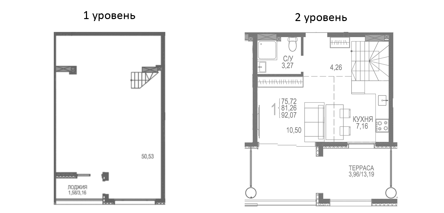 2-комн., 86.53 м²