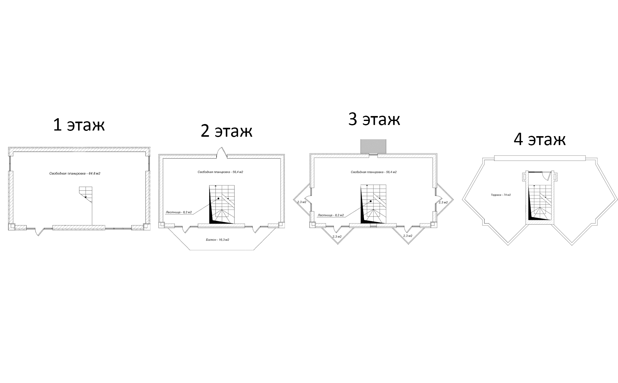 Коттеджи, 229.7 м²