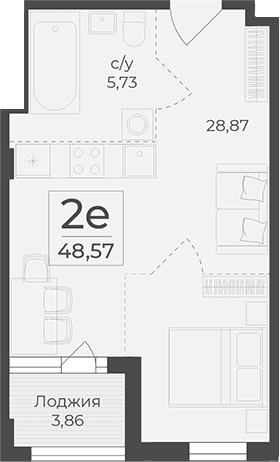 Своб. план., 44.71 м²