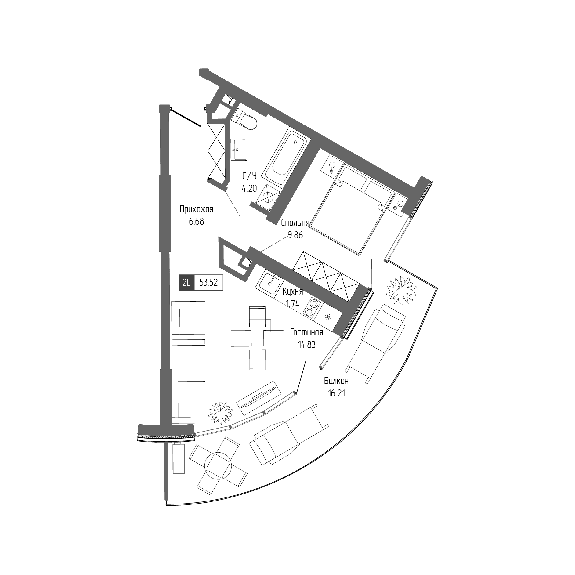 2-комн., 37.31 м²