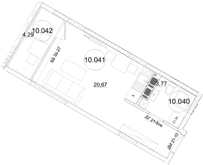 Студия, 24.44 м²