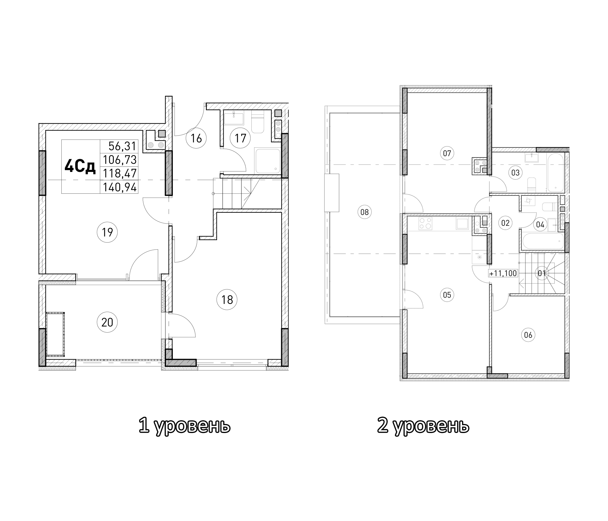 4-комн., 106.73 м²