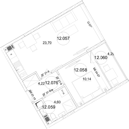 2-комн., 42.65 м²