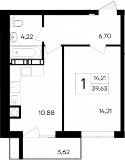 1-комн., 36.01 м²
