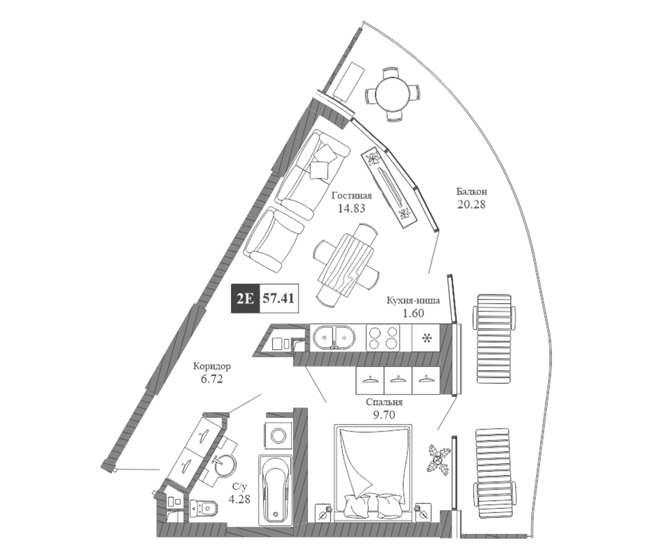 2-комн., 37.13 м²