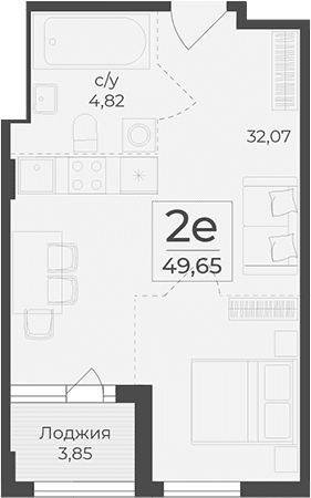 Своб. план., 45.8 м²