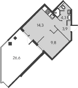 2-комн., 32.3 м²