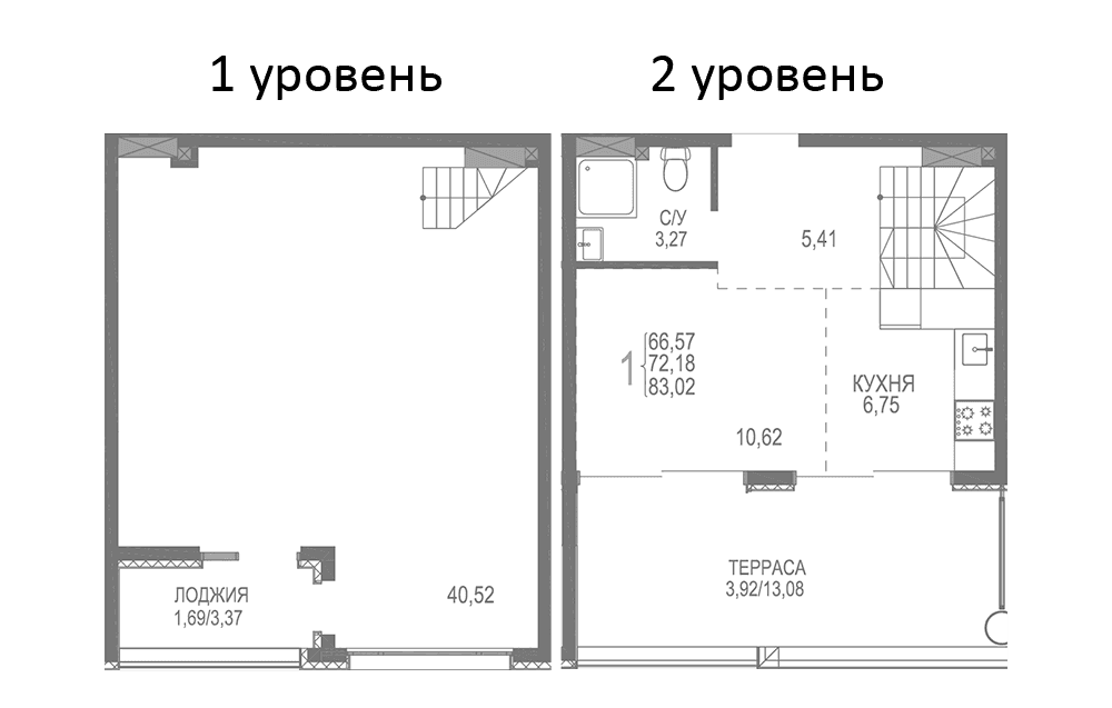 2-комн., 77.41 м²