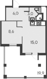 2-комн., 32.6 м²