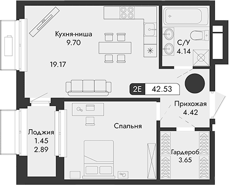 Своб. план., 41.08 м²