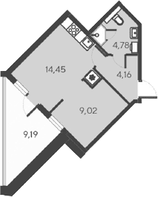1-комн., 32.41 м²