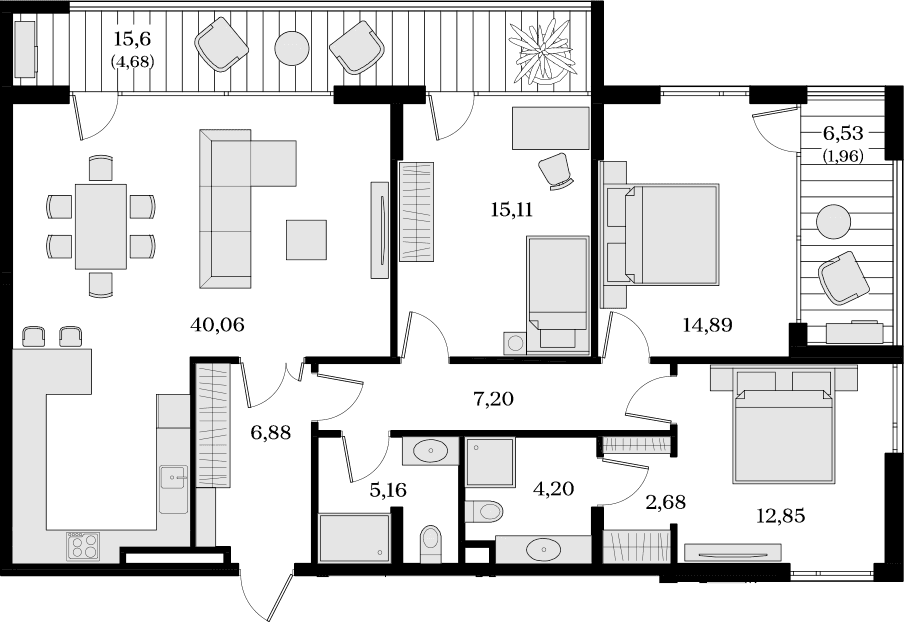 4-комн., 109.03 м²