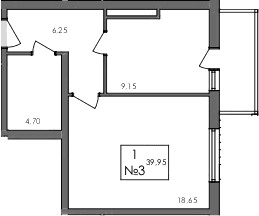 1-комн., 38.75 м²