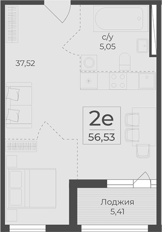 Своб. план., 51.12 м²