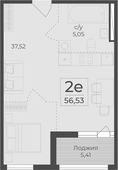 Своб. план., 51.12 м²