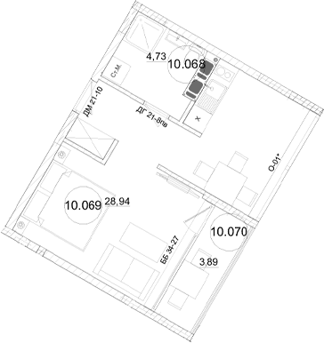 2-комн., 33.58 м²