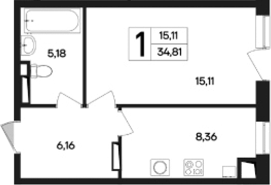 1-к. квартиры
